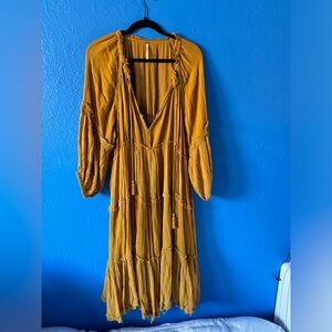 Free people billowy mustard dress